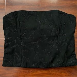 Scott McClintock strapless corset beaded top